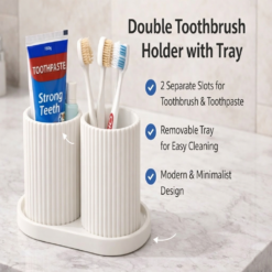 Compact toothbrush holder dimensions 15cm width showing space-saving design for small bathrooms