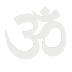 Close up of 3D printed texture of Anant Om religious wall hanging showing premium finish