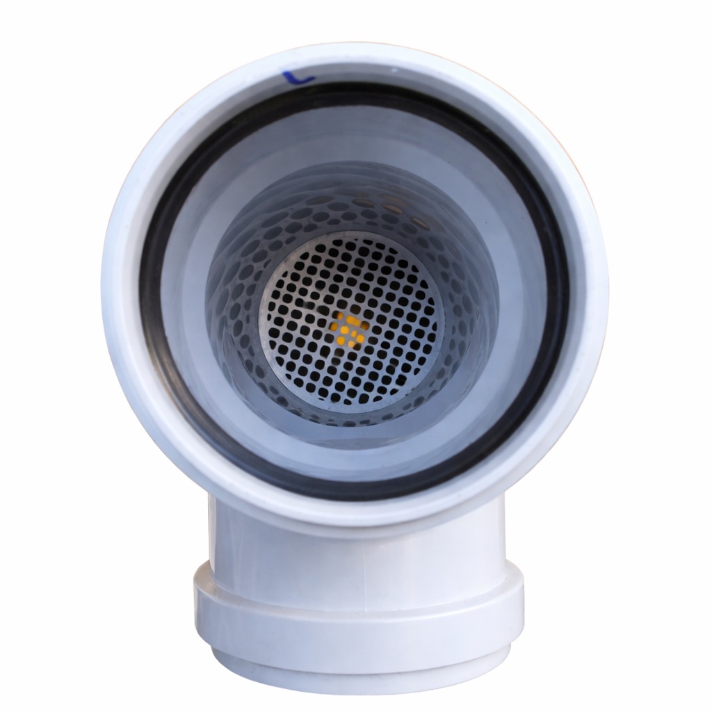 PVC pipe with White drain filter